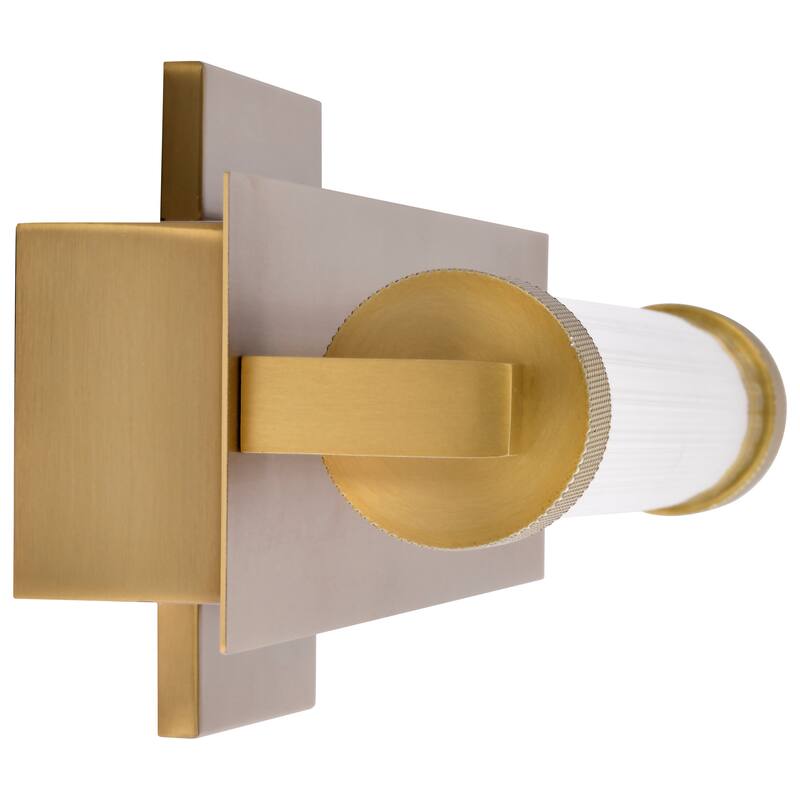 Larissa 32 Inch LED Vanity 3000K CCT Vintage Brass Finish Opaque Glass - Vintage Brass