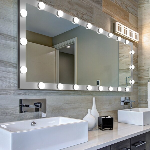Full length mirror with vanity lights discount