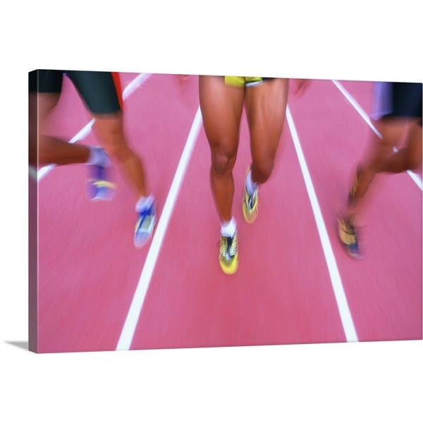 "shot of athletes feet running" Canvas Wall Art