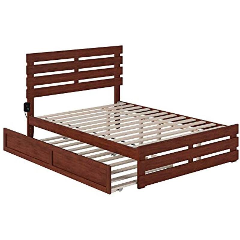 Renaissance Bed with Footboard & Trundle - Modern Farmhouse Style Bed Frame with Slat Kit