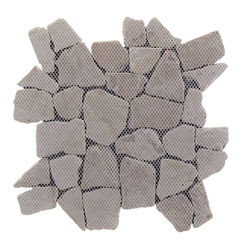 Full Eclectic 18 in. x 18 in. Marble Tumbled Wall and Floor Tile