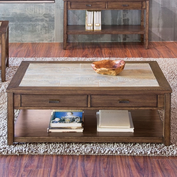 slide 2 of 9, Mesa Valley Tobacco Cocktail Table Wood