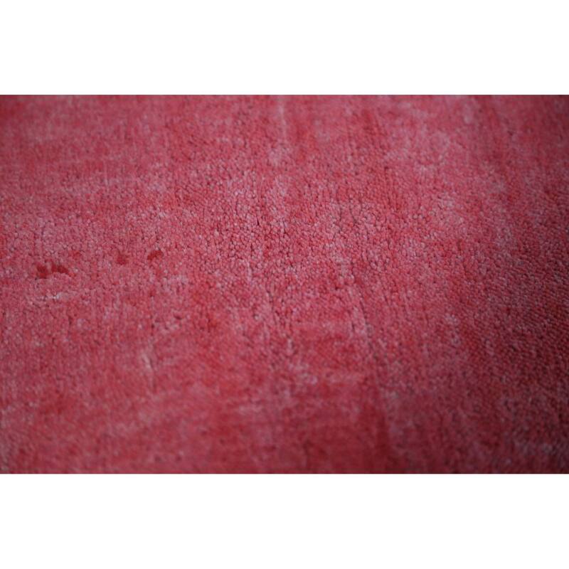 Animals Pink Gabbeh Indian Area Rug Hand-Knotted Wool Carpet - 5'3" x 7'7"