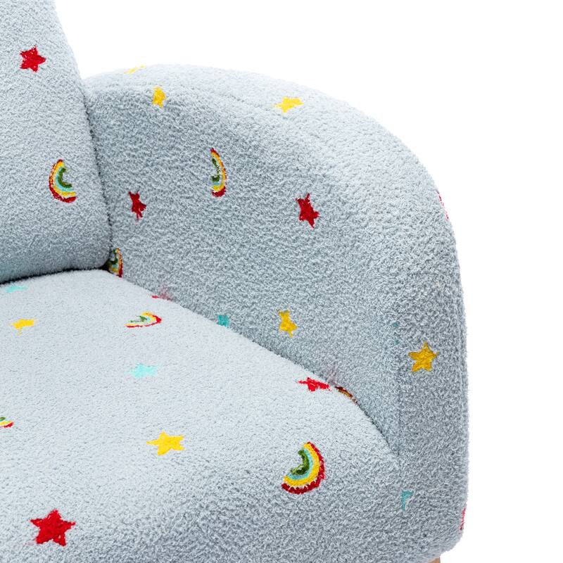 Modern Accent Rocker Armchair With Side Pocket