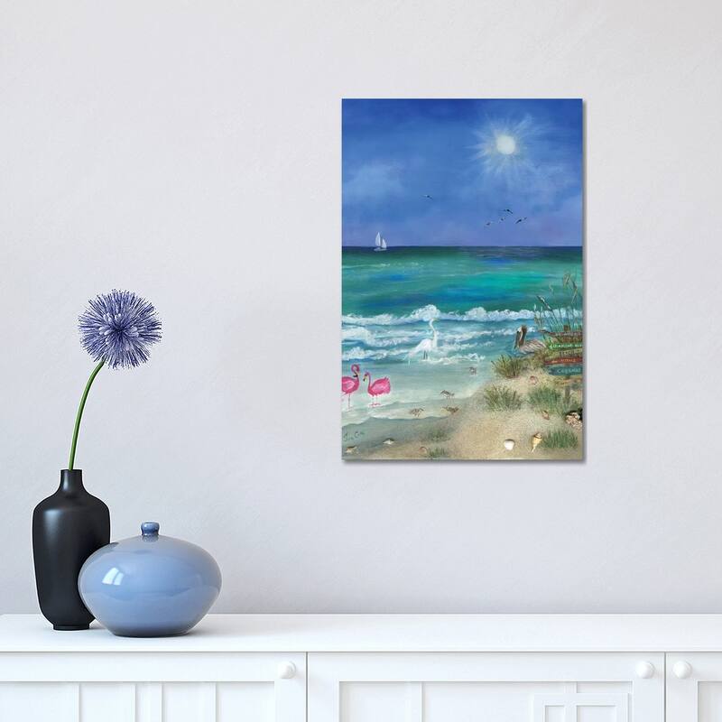 iCanvas "Fun Filled Beach II" by Jan Cole Canvas Print - 18x12x1.5
