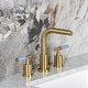 preview thumbnail 23 of 34, Kingston Brass Synchronous Two-Handle 3-Hole Deck Mount Widespread Bathroom Faucet with Brass Pop-Up Drain