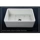 preview thumbnail 6 of 17, Fossil Blu 30-Inch SOLID Fireclay Farmhouse Sink in White, Stainless Steel Accessories, Belted Front - 30 x 20 x 10