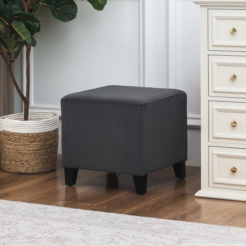 Adeco Simple British Style Passionate Cube Ottoman Footstool