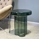 Modern Artistic Flower Glass Round Coffee Table Side Table - Bed Bath ...