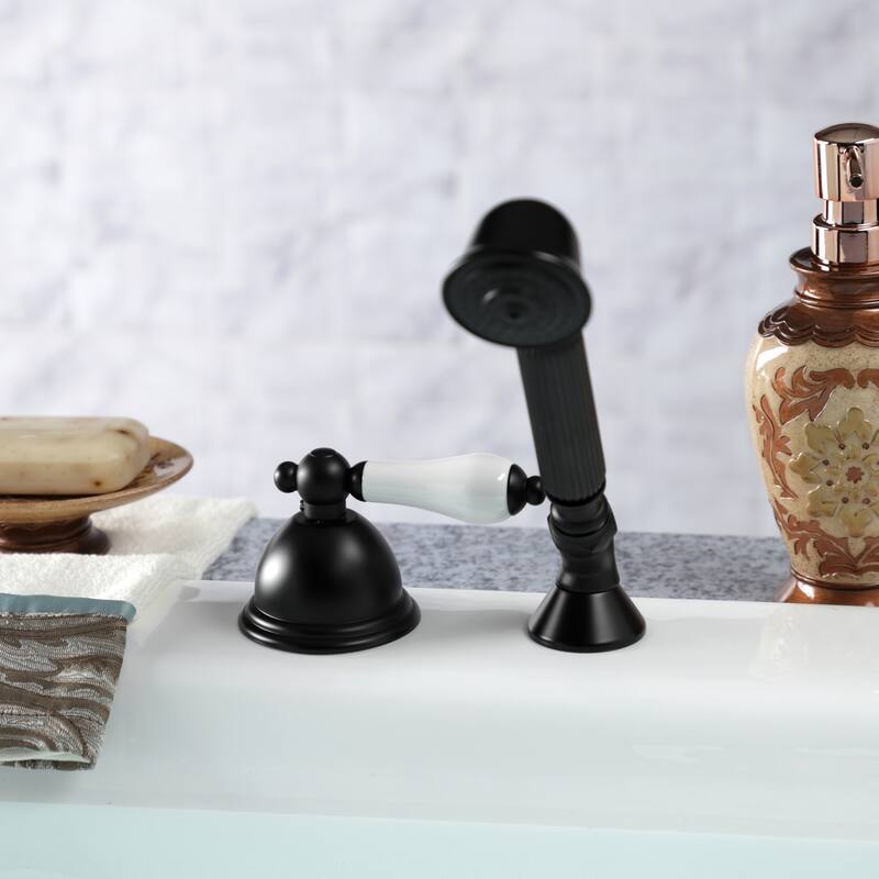 Vintage Deck Mount Hand Shower with Diverter for Roman Tub Faucet
