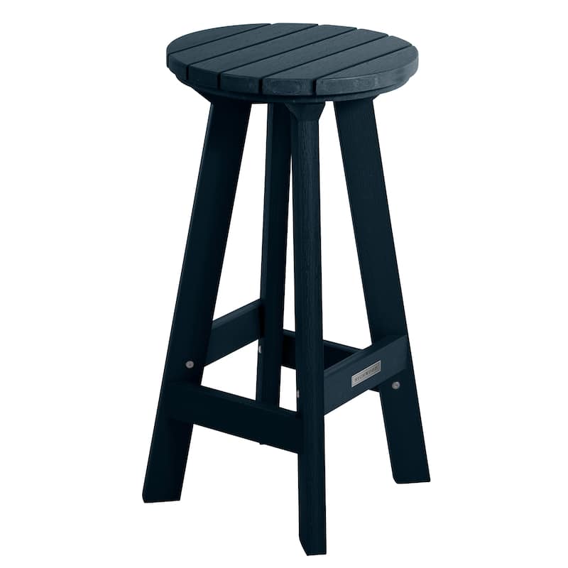 HIGHWOOD Birch Round Bar Height Stool - N/A - Federal Blue