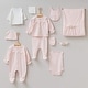 preview thumbnail 1 of 0, Pink and White Newborn Girl 11-Piece Coming Home Outfit Pink