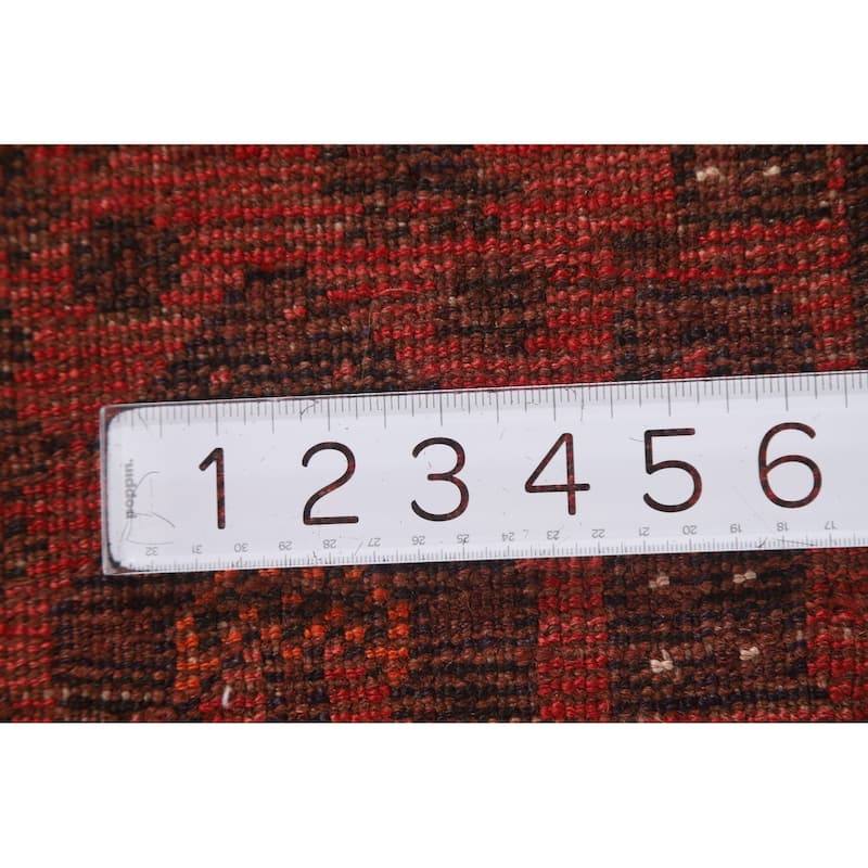 Tribal Orange Qashqai Persian Vintage Area Rug Handmade Wool Carpet - 2'7"x 4'2"