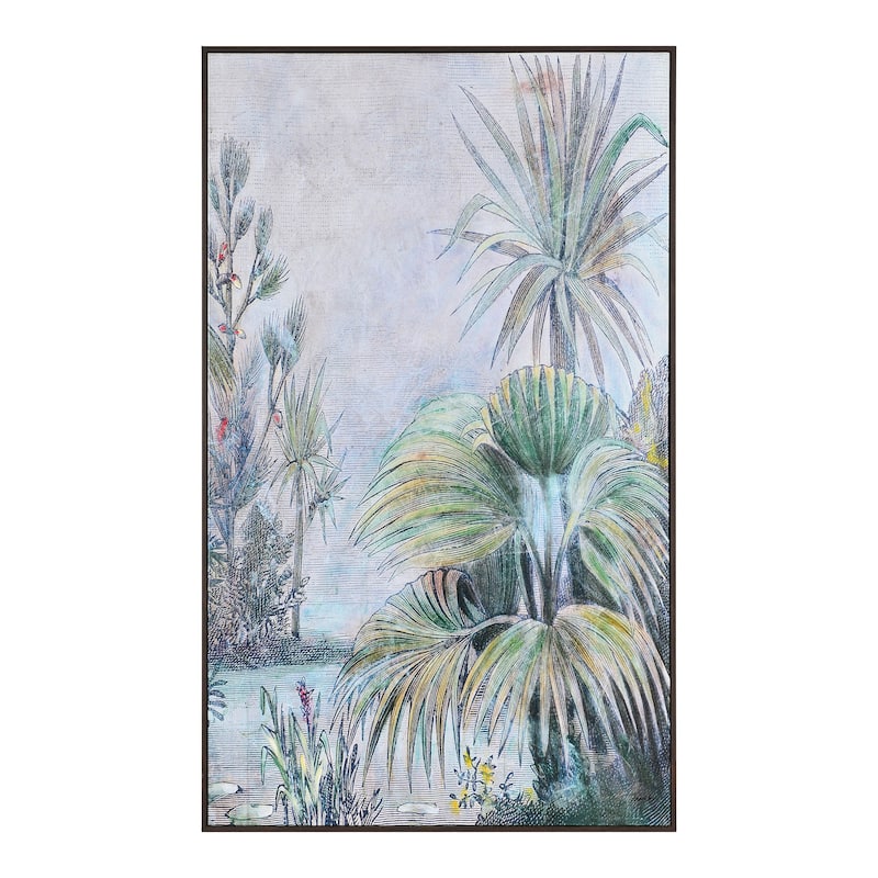 Renwil Labyrinth 30" Wide Canvas Art, Green