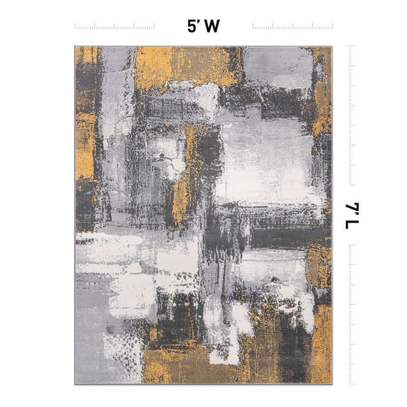 World Rug Gallery Contemporary Abstract Area Rug