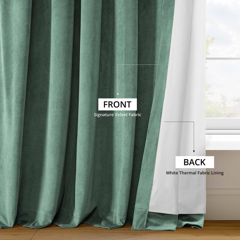 Exclusive Fabrics Signature Velvet Blackout Curtain 108 Inches Long (1 Panel)