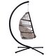 preview thumbnail 6 of 7, Outdoor Patio Wicker Folding Hanging Chair
