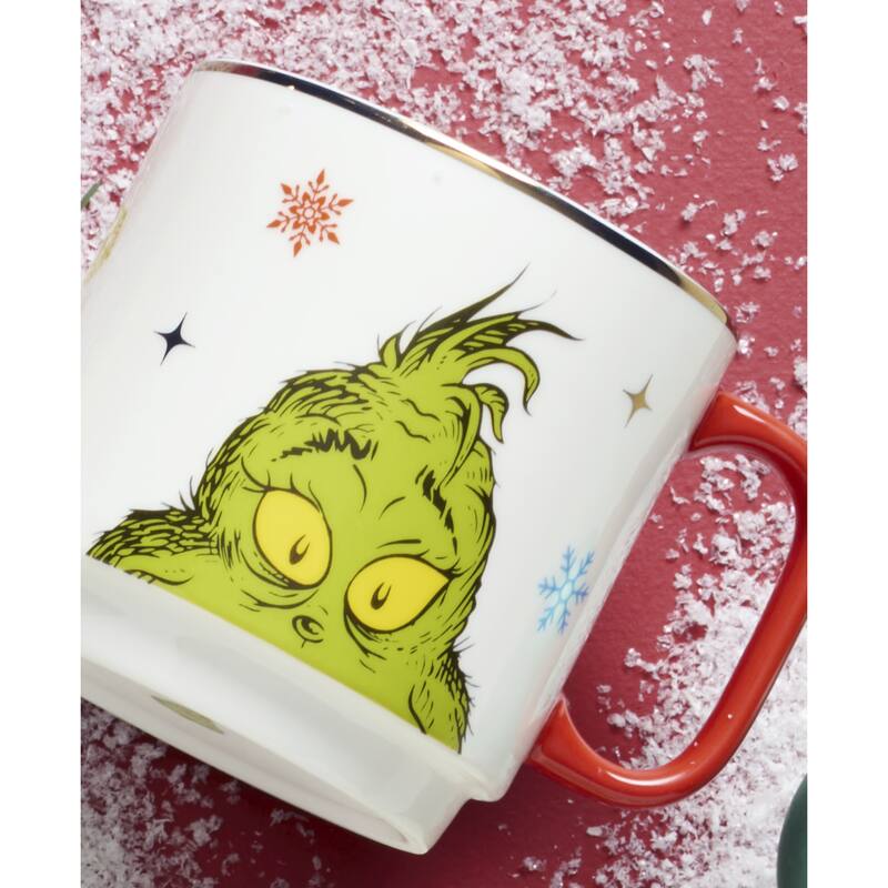Lenox Merry Grinchmas Stackable Mugs, Set of 4, Assorted