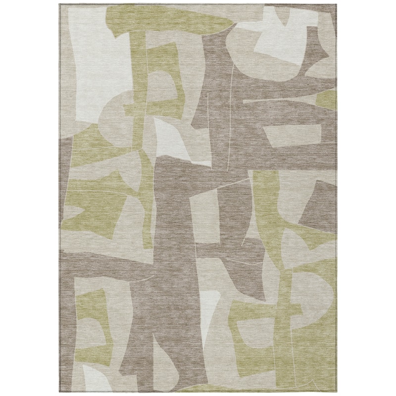 Machine Washable Indoor/ Outdoor Modern Crestone Chantille Rug