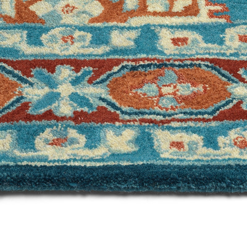 Charlotte Collection Blue Hand Tufted Indoor Area Rug