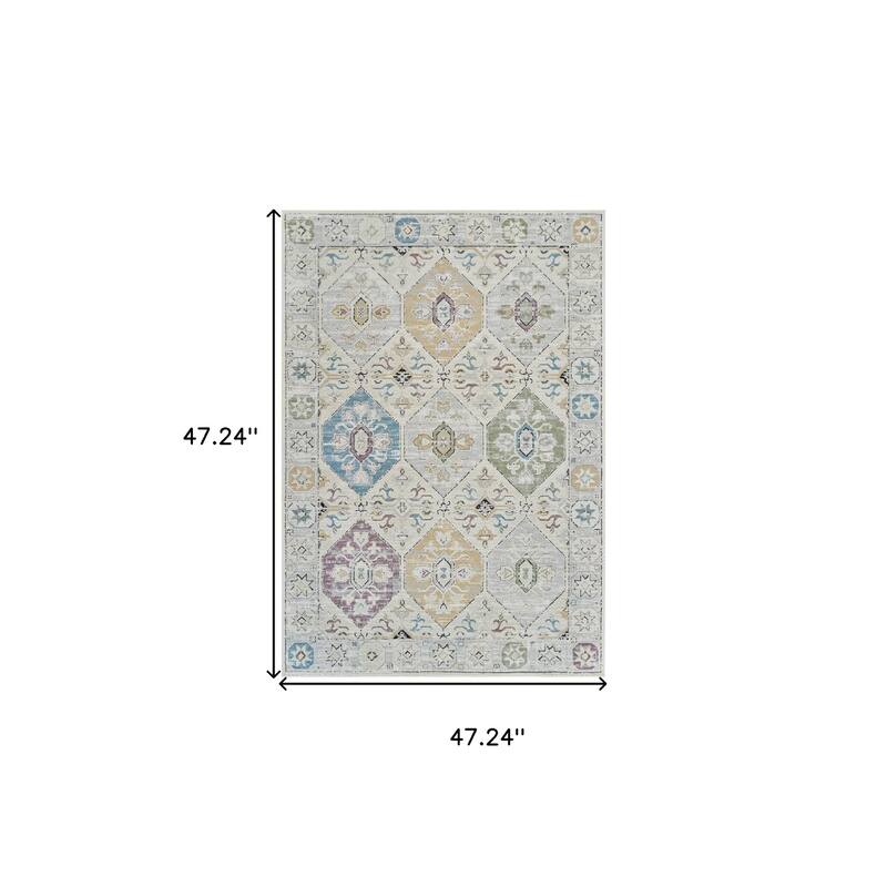 Bigi Distressed Abstract Stain Resistant Woven Durable Area Rug By HomeRoots