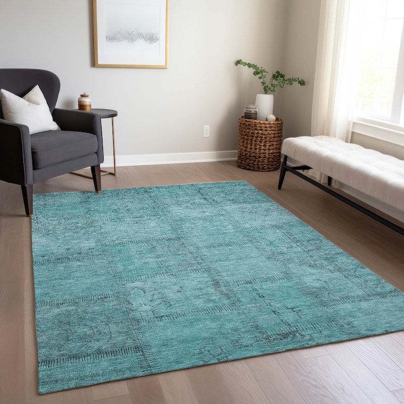 Machine Washable Indoor/ Outdoor Chantille Boho Moroccan Rug