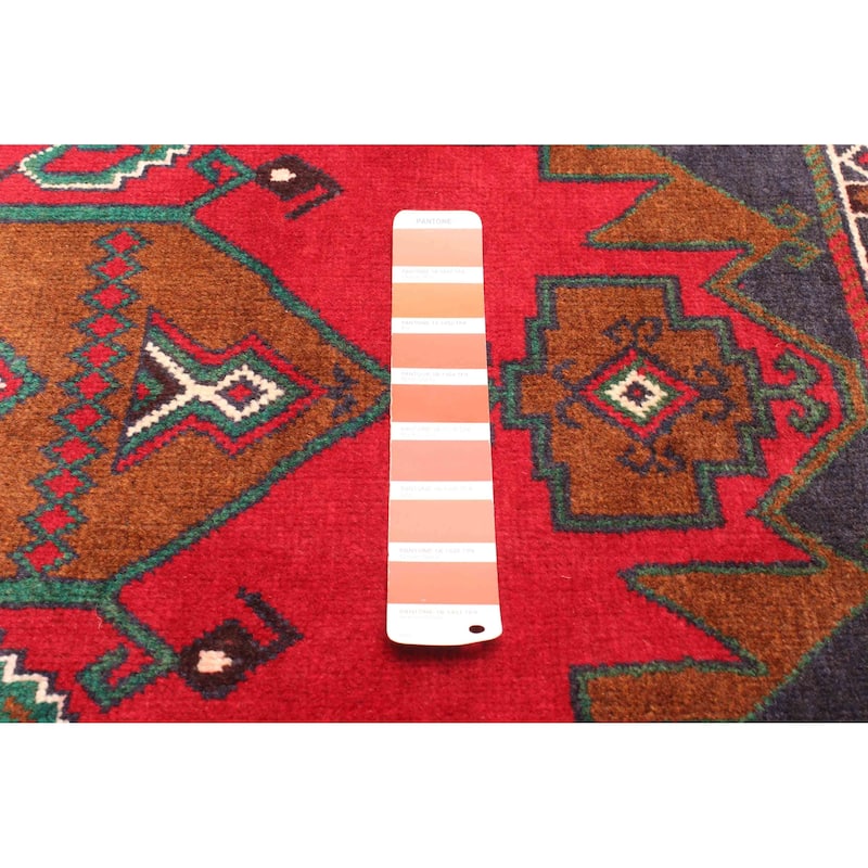 ECARPETGALLERY Hand-knotted Teimani Red Wool Rug - 2'11 x 4'8