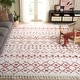 preview thumbnail 9 of 18, SAFAVIEH Berber Fringe Shag Leatha Trellis Rug - Cream/Dark Grey - 8' x 10'