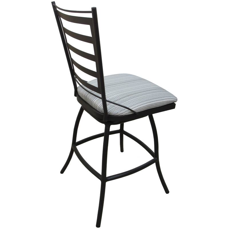 Jenna Outdoor/Indoor 26", 30" or 34" NO Arms Bar Stool on Dark Nut