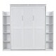 preview thumbnail 9 of 16, Wall Bed with Built-In Shelving Storage and Soft LED Lighting Space Saving Design