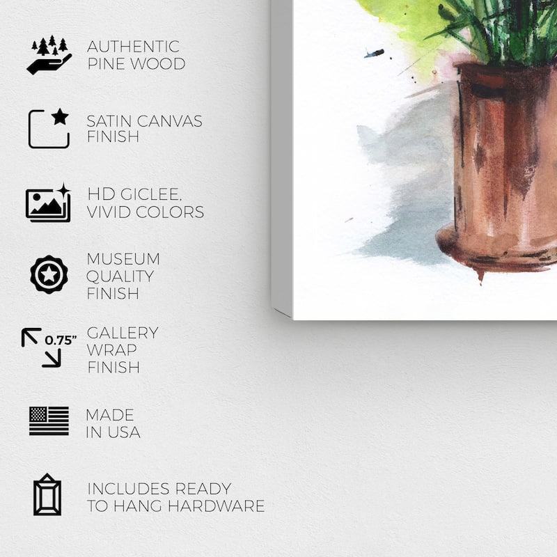 Wynwood Studio Canvas Floral and Botanical Candy Roses Green and Modern & Contemporary Wall Art Canvas Print