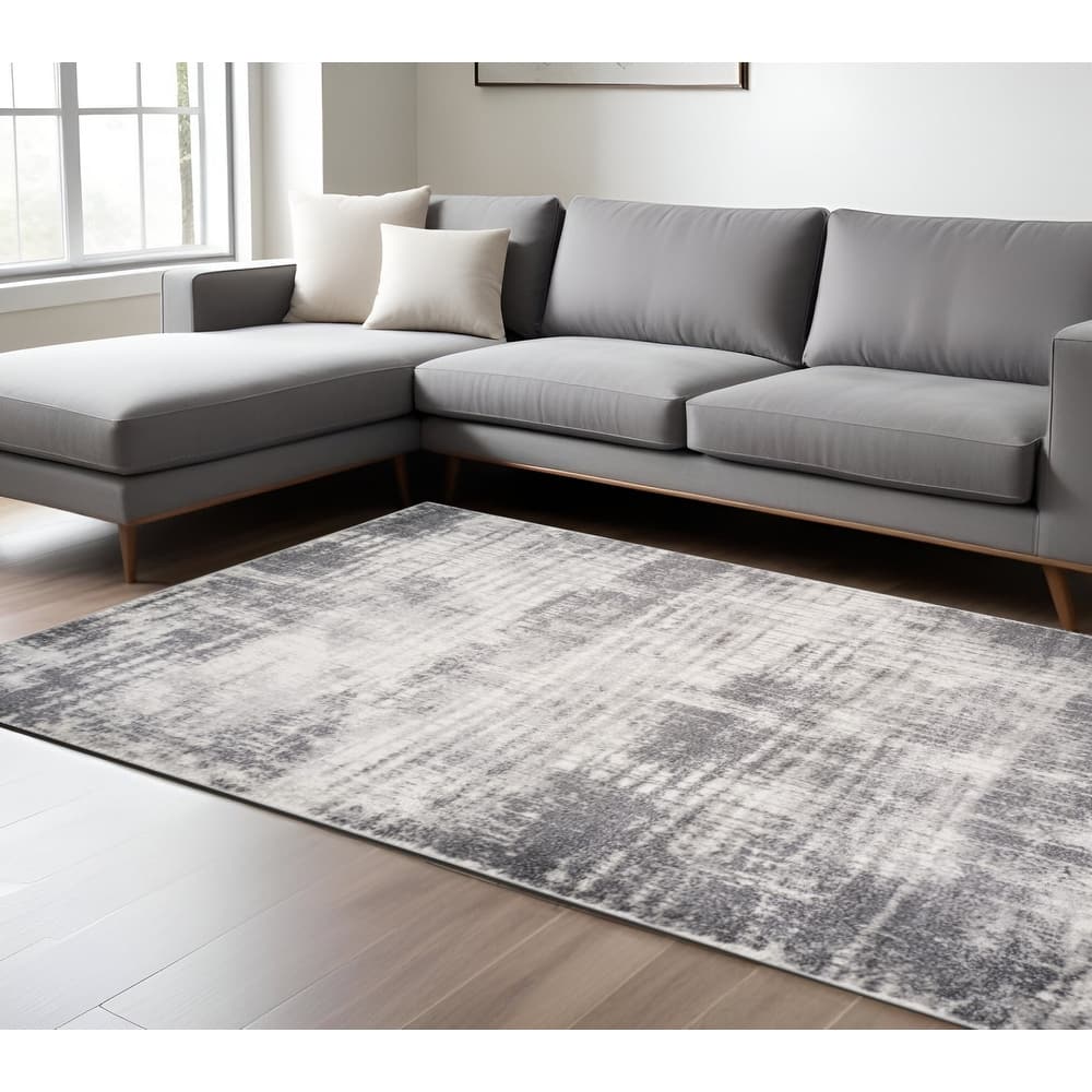 HomeRoots Abstract Modern Rectangle Area Rug