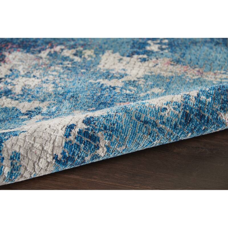 Jadej Power Loomed Distressed Abstract Modern Non Skid Area Rug By HomeRoots - 90' X '63' X '0.5