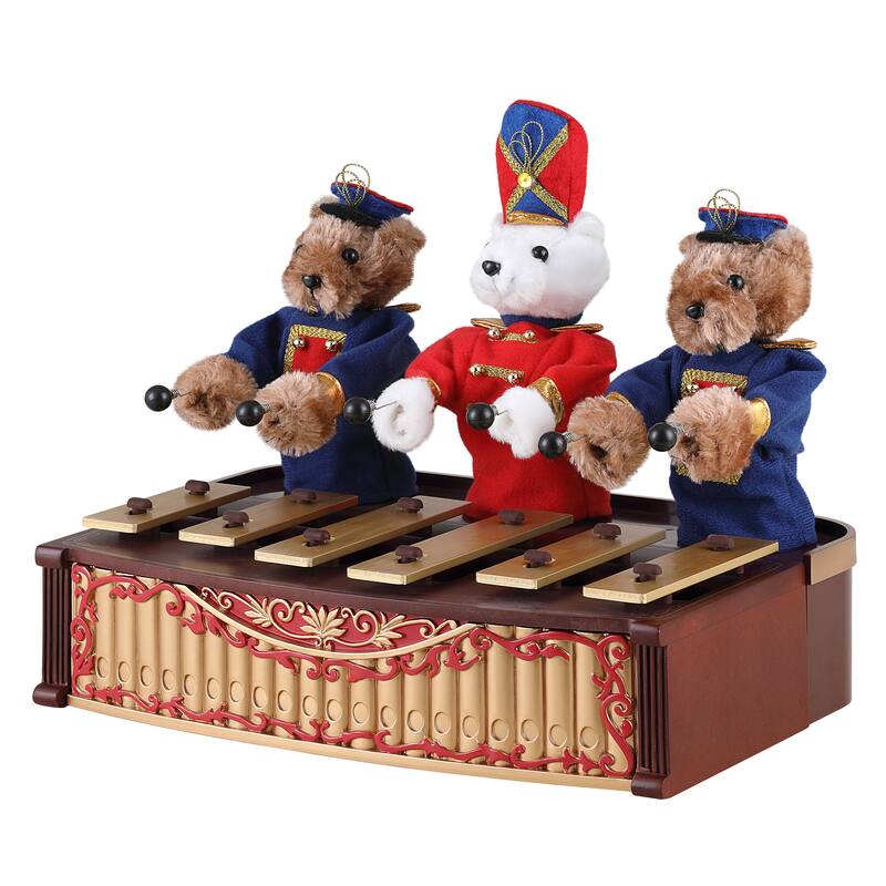 10 in. Animated Bandstand Bears