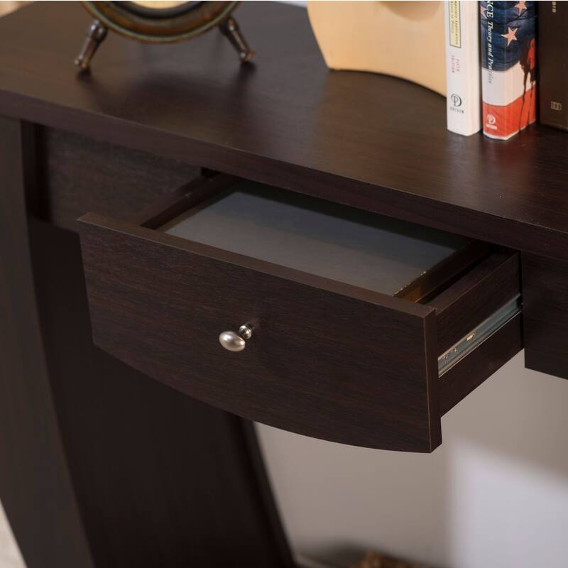 DH BASIC Walnut 40" Storage Console Table by Denhour