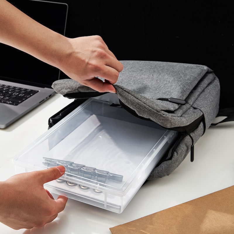 Sorbus Paper and Document Storage Box Set Stackable for Office and Craft Supplies (4 Piece)