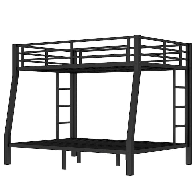 Metal Full XL over Queen Bunk Bed for Teens and Adults,Space-Saving/Noise Reduced/No Box Spring Needed