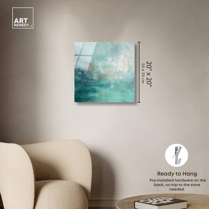 Green Blue I Acrylic by Art Remedy, Ready to Hang