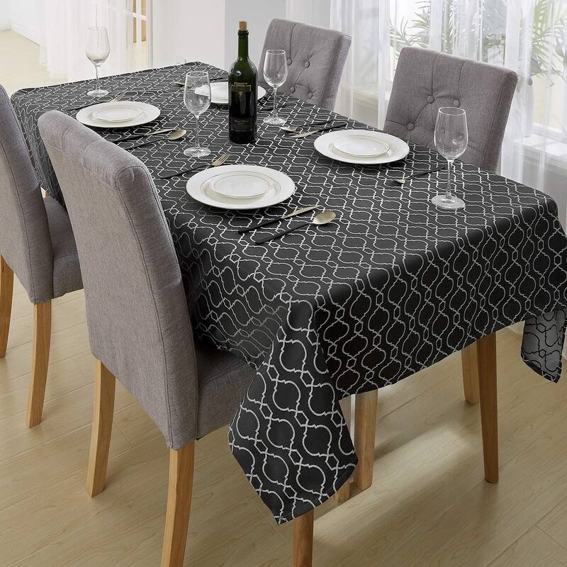 Table Cloth Wrinkle Resistant Jacquard Morrocan Table Cover Spillproof