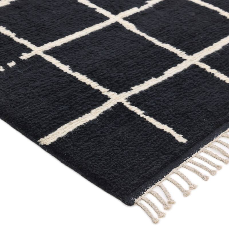 Overton Handmade Boho Moroccan Area Rug