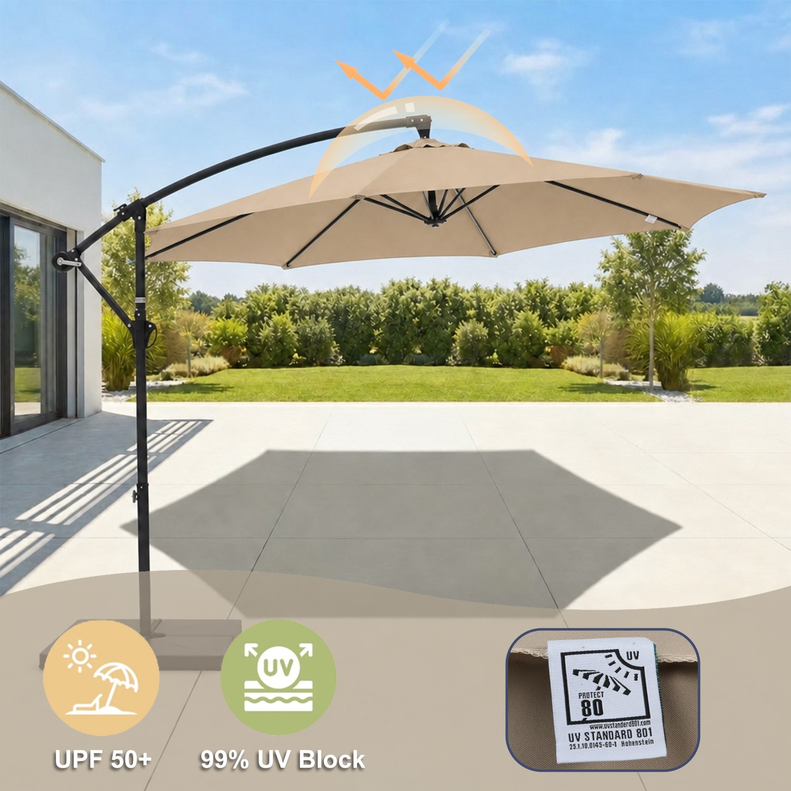 free standing patio umbrella replacements Replacement Canopy Cantilever Hanging 11 Ft Easy to install and adapt to a variety of umbrella types Etokfoks 10ft Polyester Cantilever Market