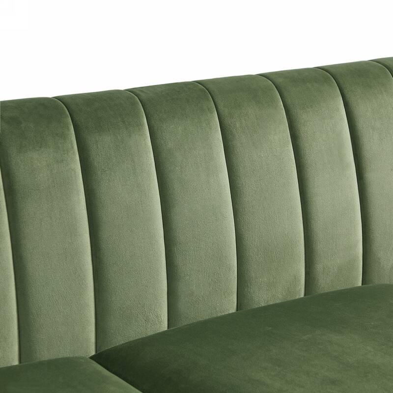 Chesterfield sofa couch,Upholstered sofa with Velvet Fabric and Wooden Frame for Living Room/Bed Room/Office Green
