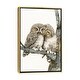 preview thumbnail 7 of 10, iCanvas "Owl Smooch" by Tracy Lizotte Framed Canvas Print Gold - 26x18