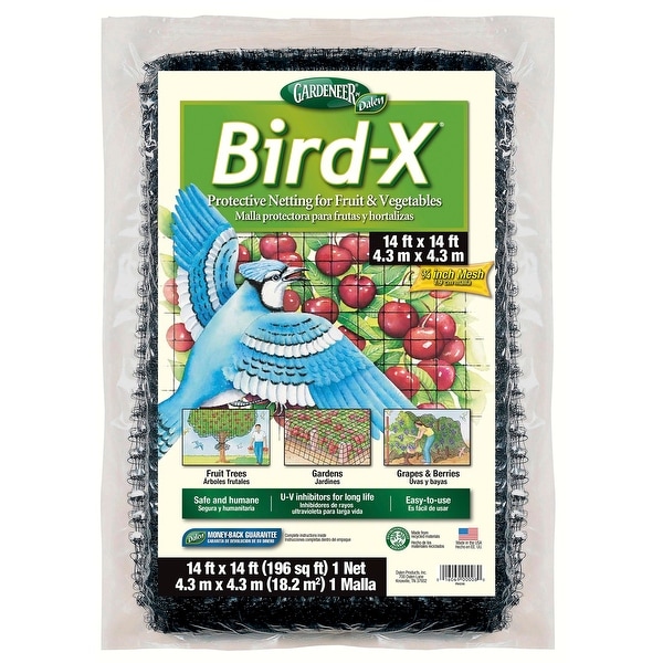 14’ x 14’ Black Gardeener Birds-X Protective Netting - N/A