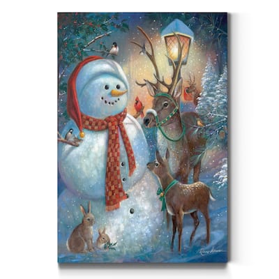 Hello Mr. Snowman!-Premium Gallery Wrapped Canvas - Ready to Hang
