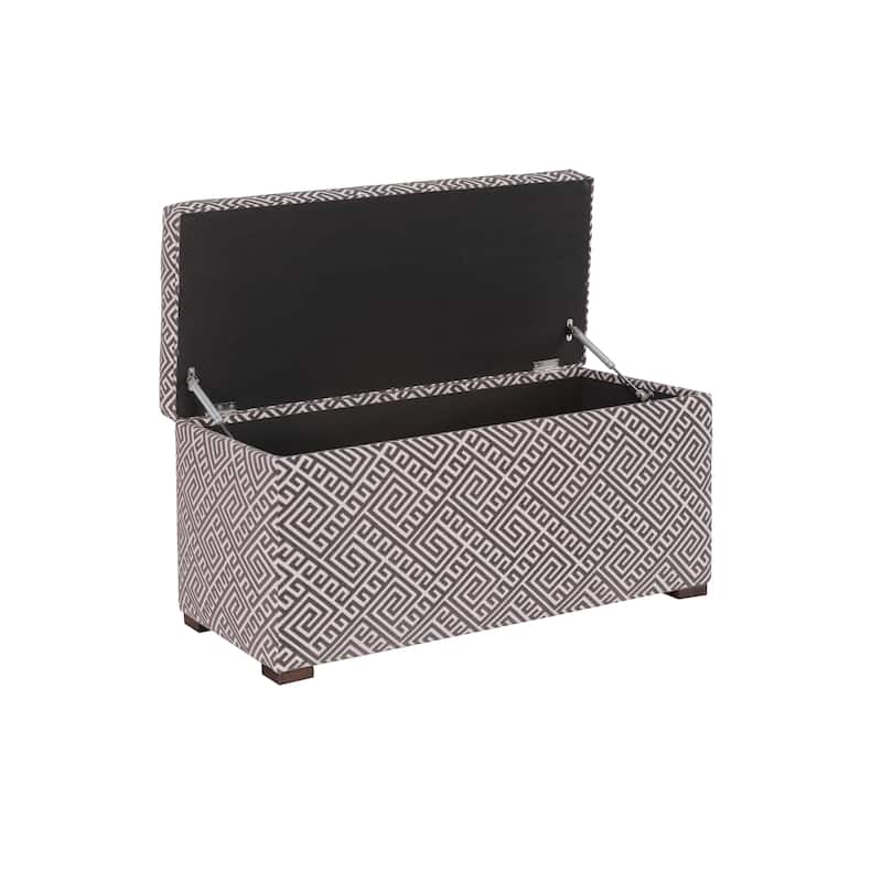 Angela Transitional Wood Storage Bench