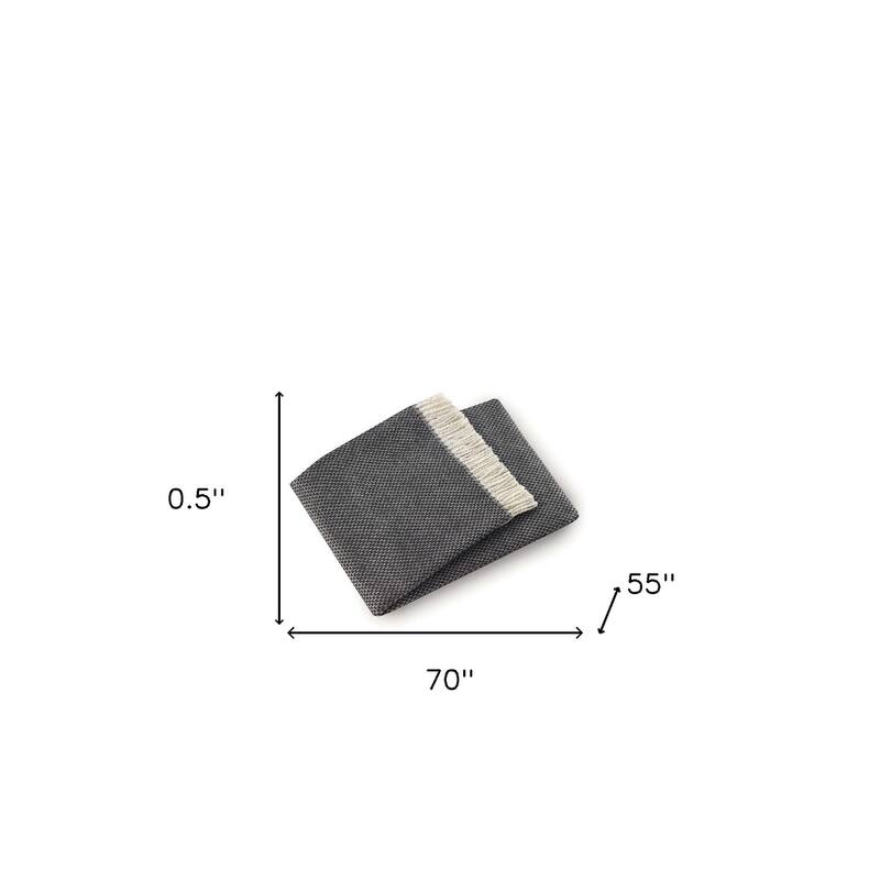 Soft Dark Gray Links Pattern Throw Blanket