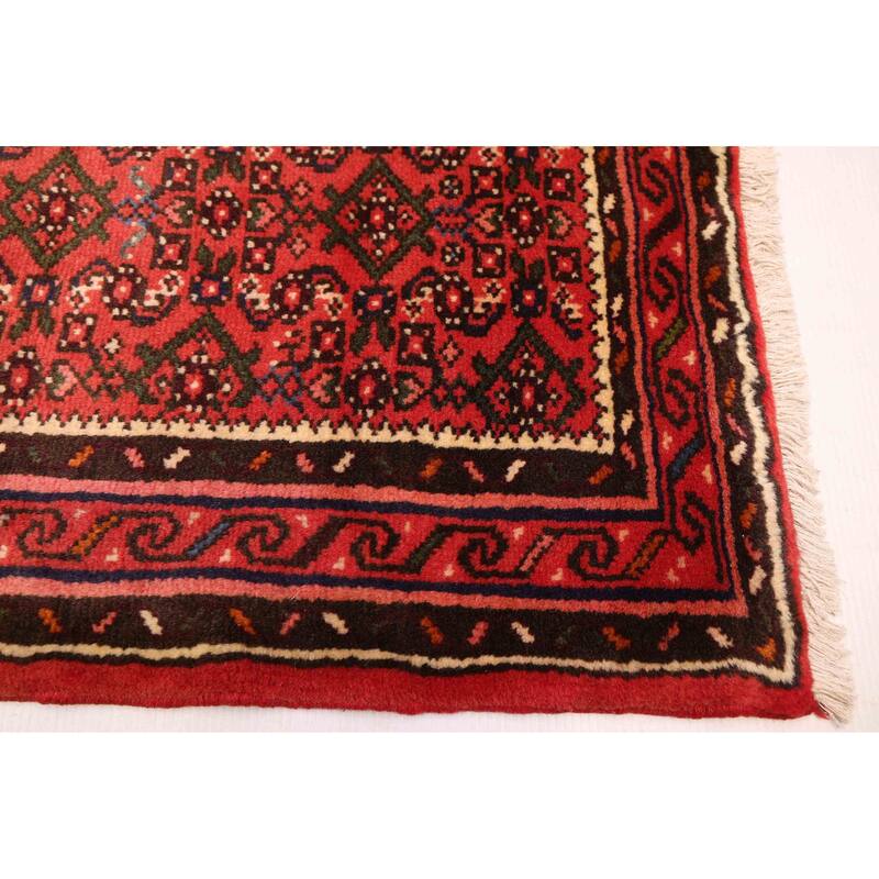 ECARPETGALLERY Hand-knotted Andelz Red Wool Rug - 2'9 x 9'6