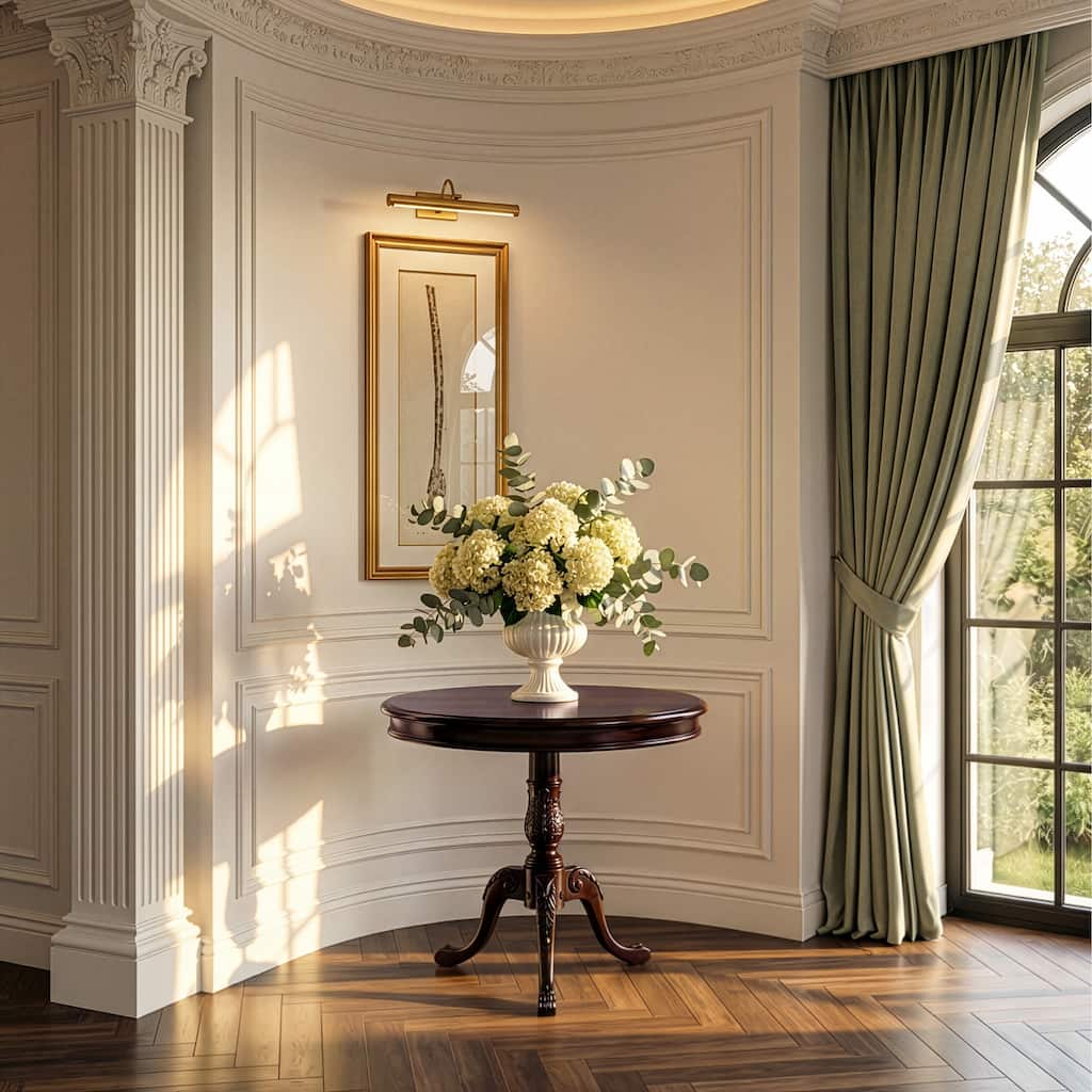 Carissa 30" Round Pedestal Foyer Accent Table
