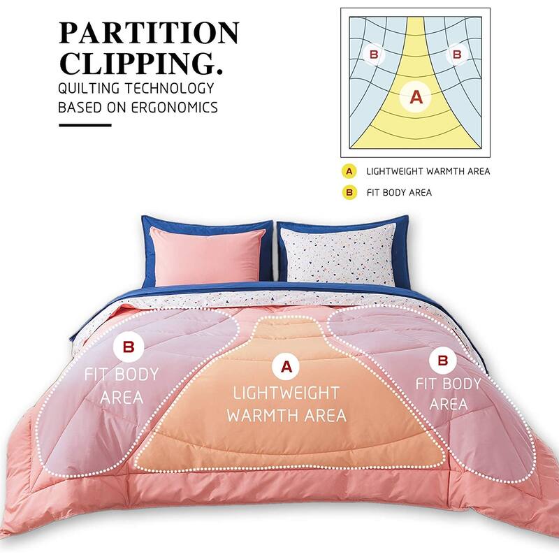 KASENTEX 5 or 7 Piece Bed in A Bag Microfiber Down Alternative Comforter Bedding Set with Sheets and Pillow Cases All Season